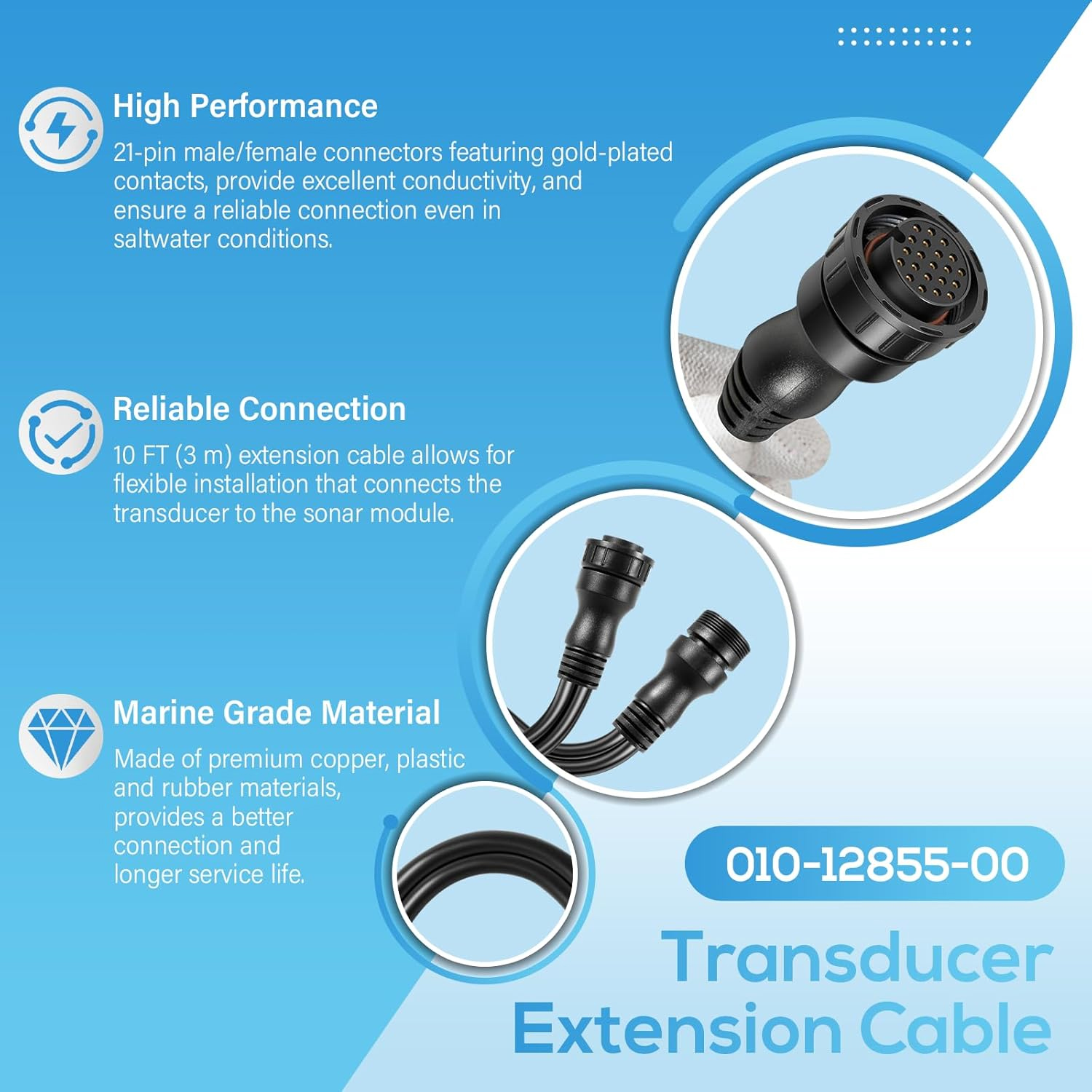 010-12855-00 Ship Transducer E - Fish Finder Cable reseña y precio
