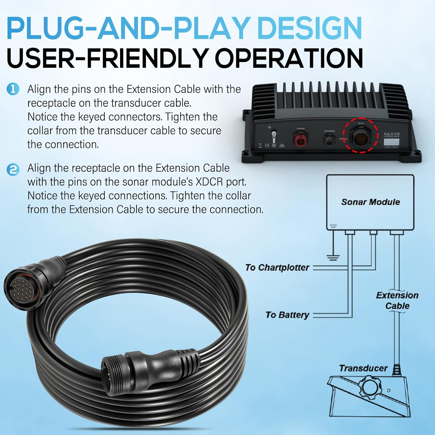 010-12855-00 Ship Transducer E - Fish Finder Cable reseña y precio