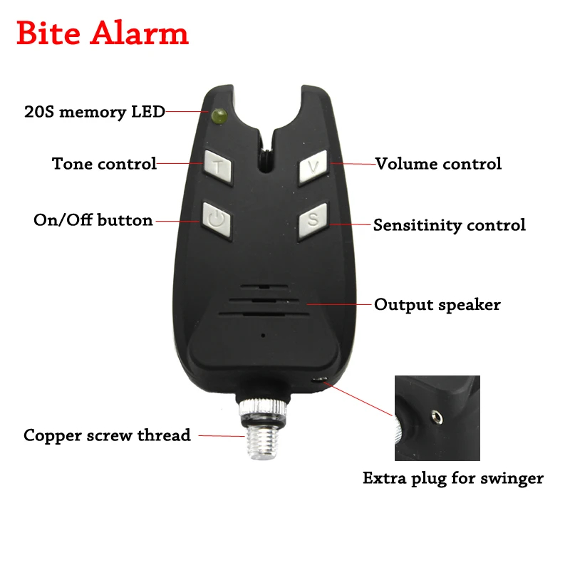 JSFUN 3PCS Carp Fishing Alarm  - Bite Indicator reseña y precio
