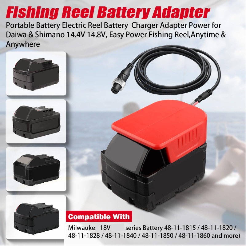 Portable Fishing Reel Adapter  - Fish Finder Battery reseña y precio