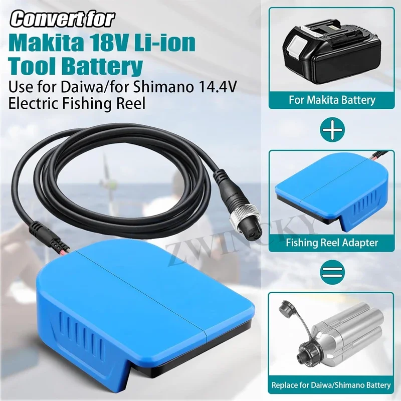 NEW Portable Fishing Reel Adap - Fish Finder Battery reseña y precio