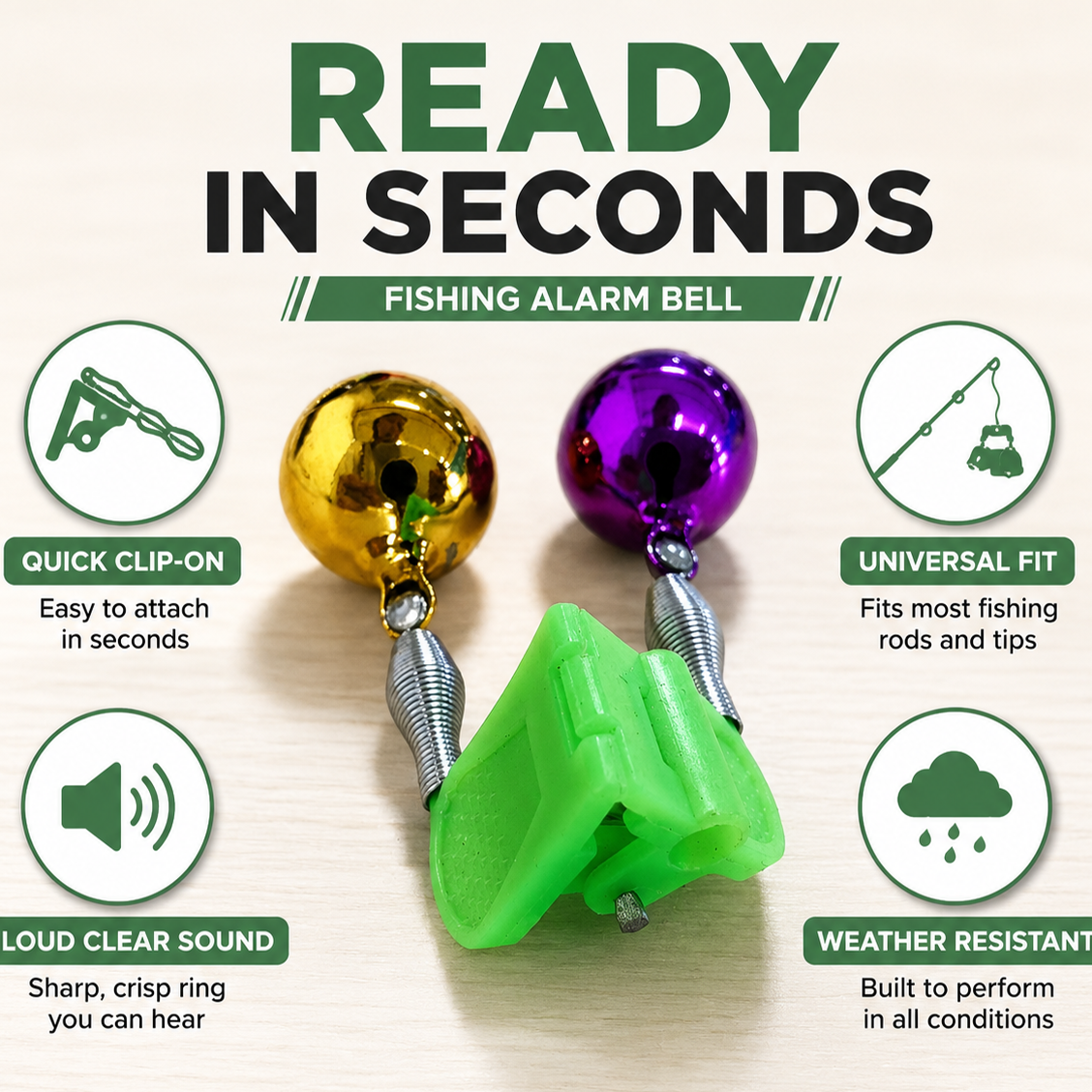 Fishing Bite Alarm Bell Metal  - Bite Indicator reseña y precio