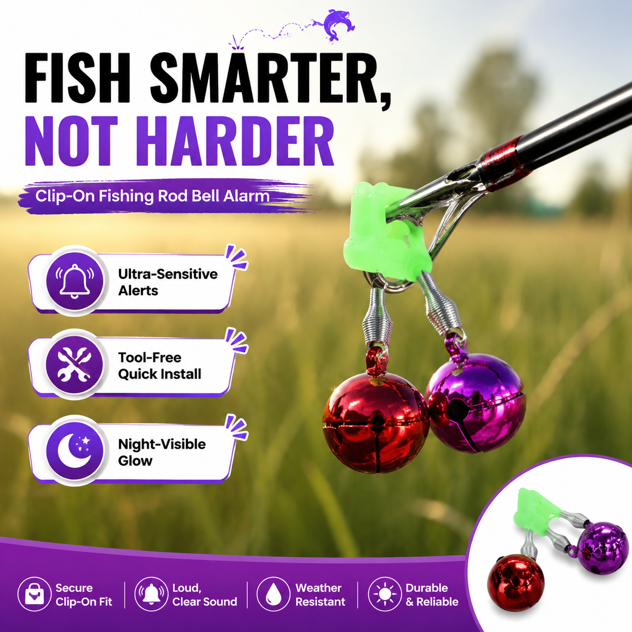Fishing Bite Alarm Bell Metal  - Bite Indicator reseña y precio