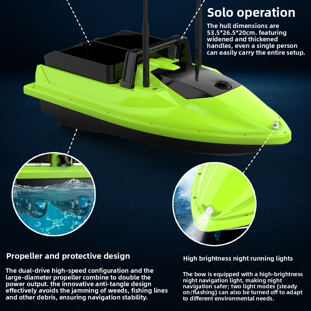 500M RC Fishing Bait Boat Dual - Fish Finder Cable reseña y precio