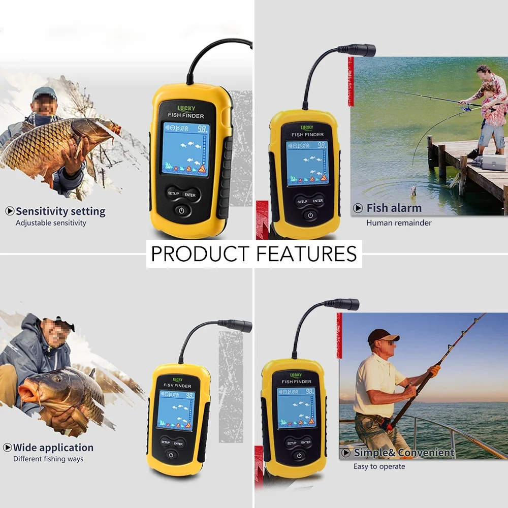 Lucky LCD Color Screen Portabl - Fishing Depth Finder reseña y precio