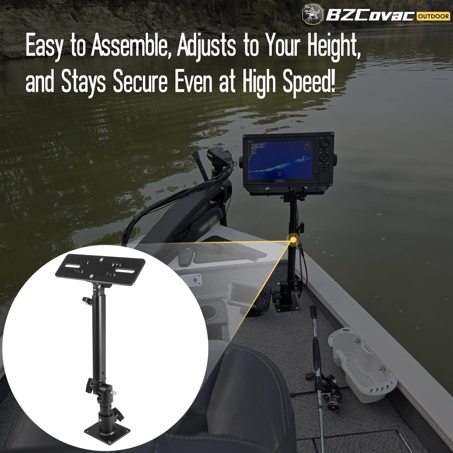 Marine Anodized Aluminum Monit - Fish Finder reseña y precio