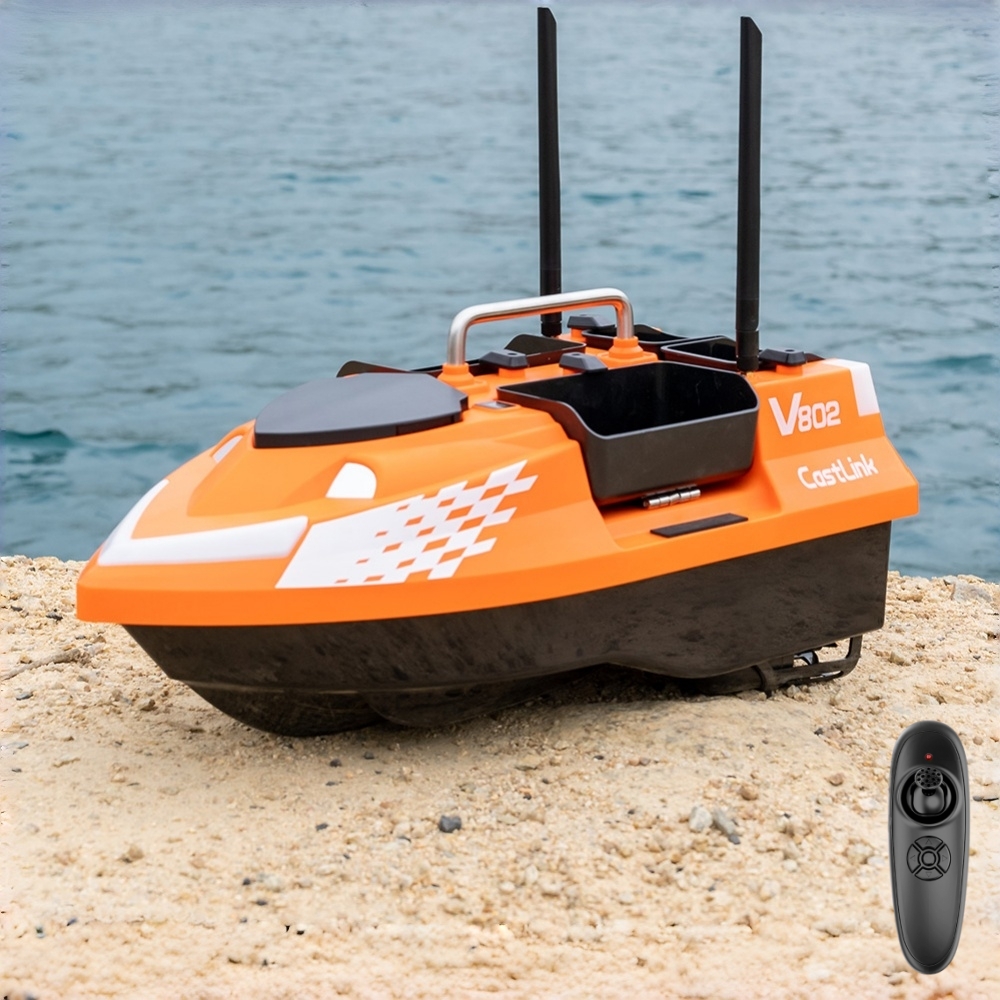 Dual Antenna RC Bait Boat 4 Ba - Fish Finder Cable reseña y precio