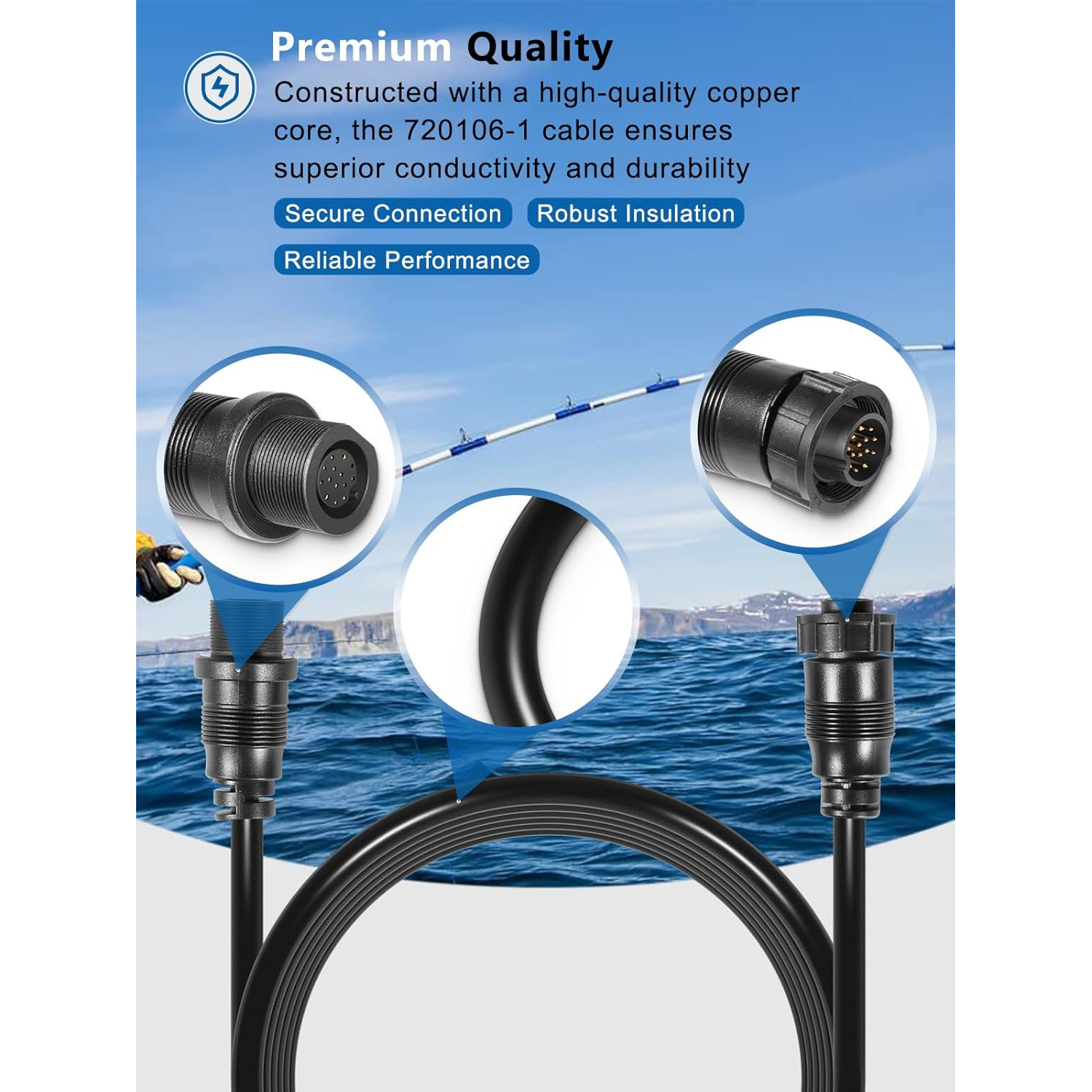 Transducer Extension Cable 10F - Fish Finder reseña y precio