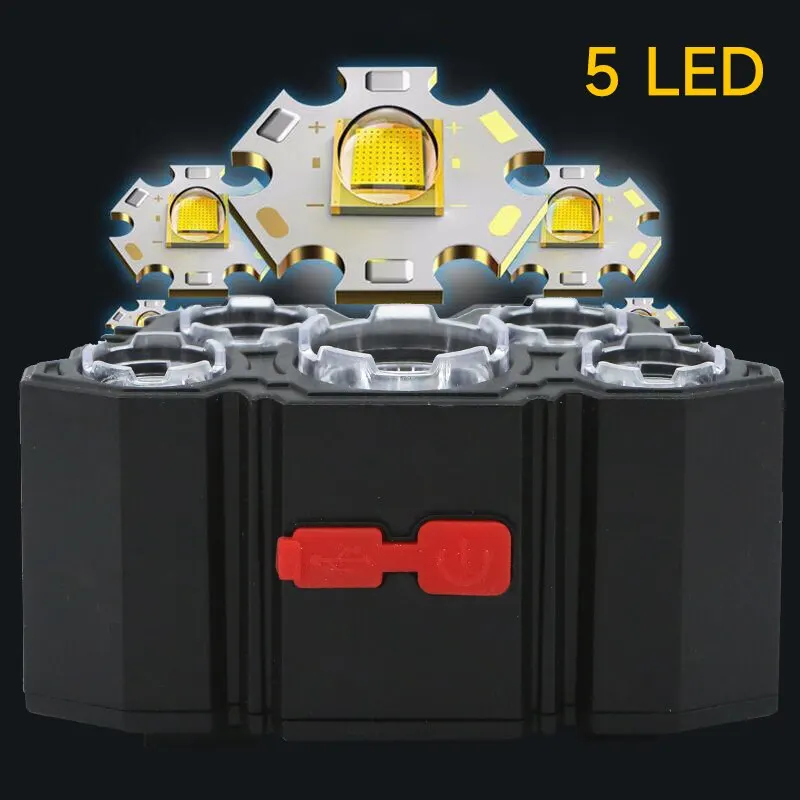 Rechargeable 5 LED Headlamp St - Fish Finder Battery reseña y precio