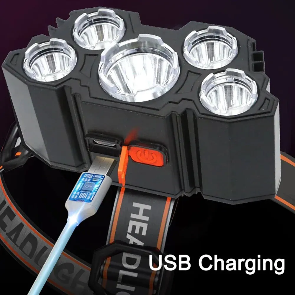 Rechargeable 5 LED Headlamp St - Fish Finder Battery reseña y precio