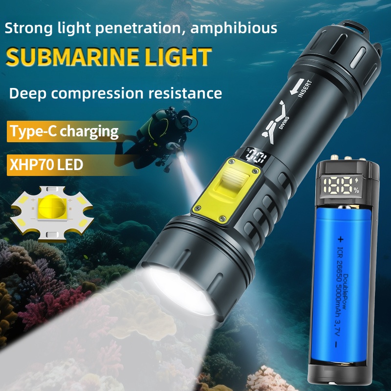 New XHP70 Diving Flashlight IP - Fishing Light reseña y precio