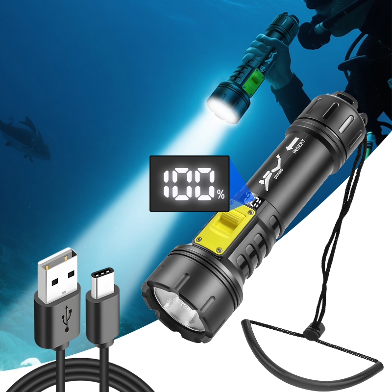 New XHP70 Diving Flashlight IP - Fishing Light reseña y precio