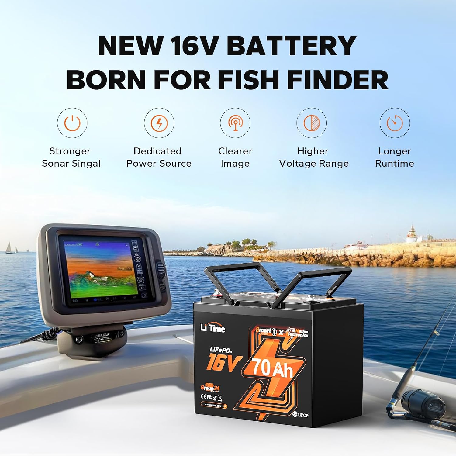 Lithium Fish Finder Battery 16 - Fish Finder Battery reseña y precio