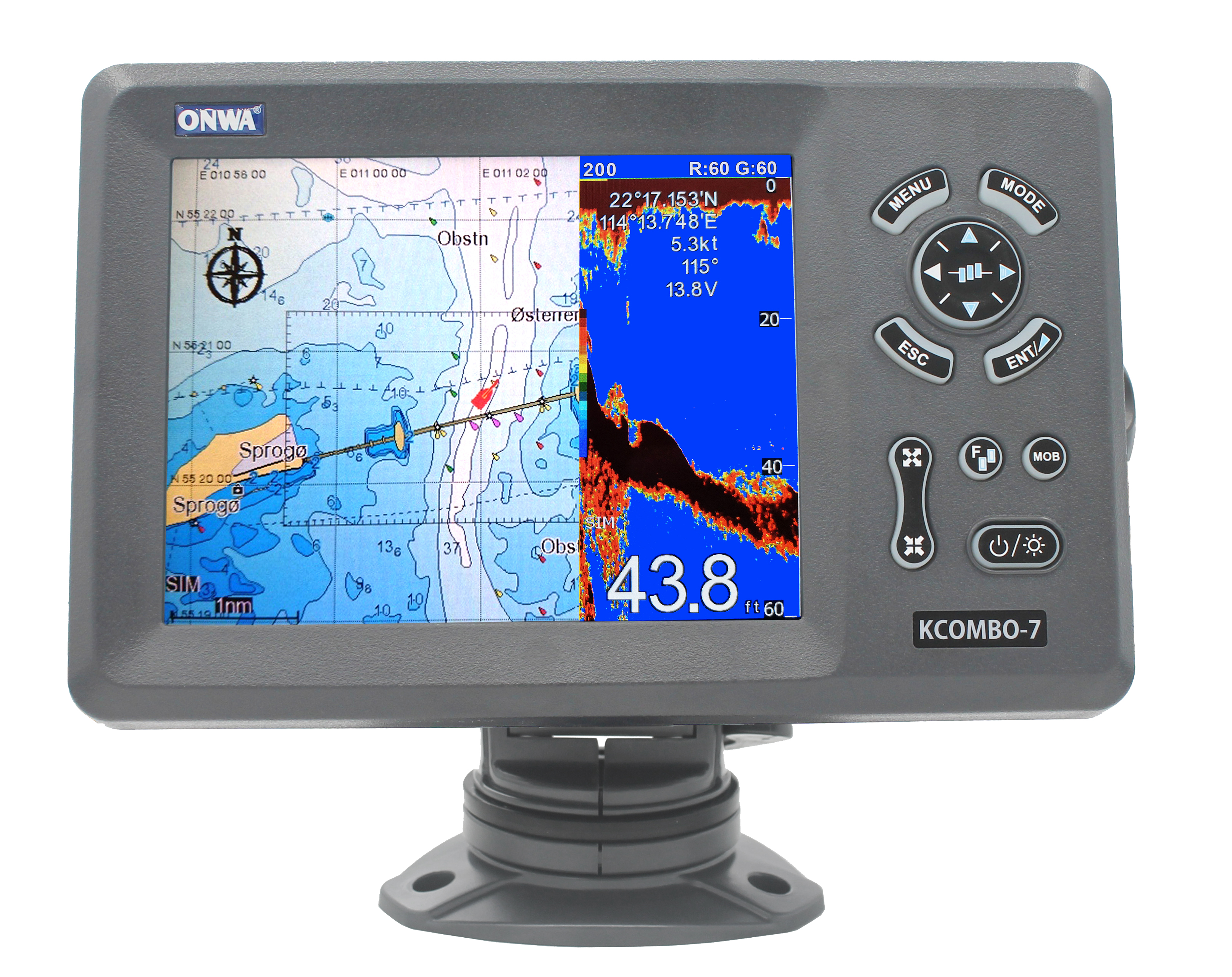 ONWA KCombo-7 7inch Marine GPS - Fish Finder Gps reseña y precio