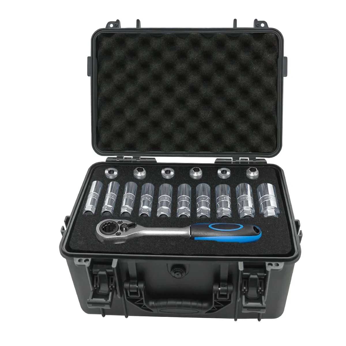 1 portable toolbox with pre cu - Fish Finder Case reseña y precio