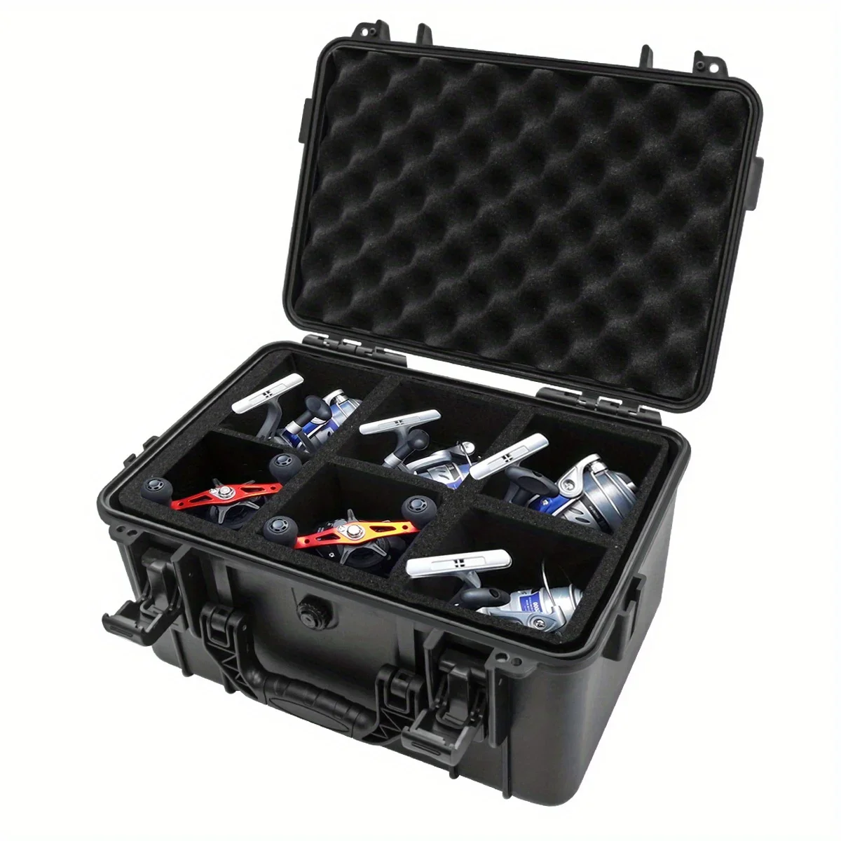 1 portable toolbox with pre cu - Fish Finder Case reseña y precio