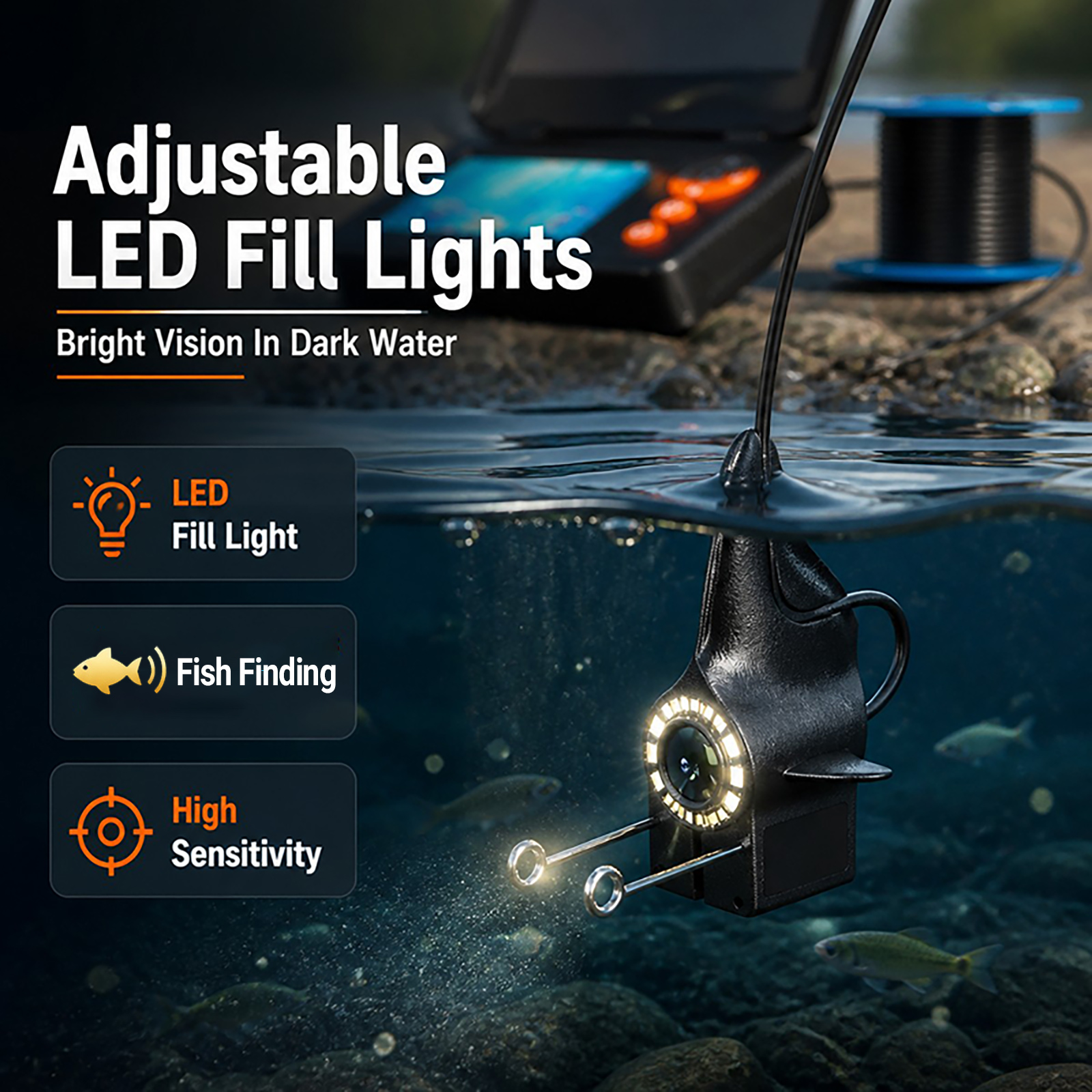 1080P HD Underwater Camera Fis - Fishing Depth Finder reseña y precio