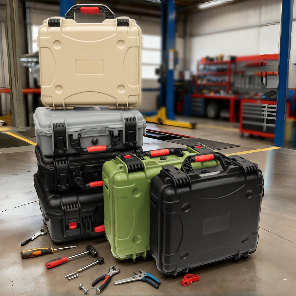 Portable Tool Box with Shock - - Fish Finder Case reseña y precio