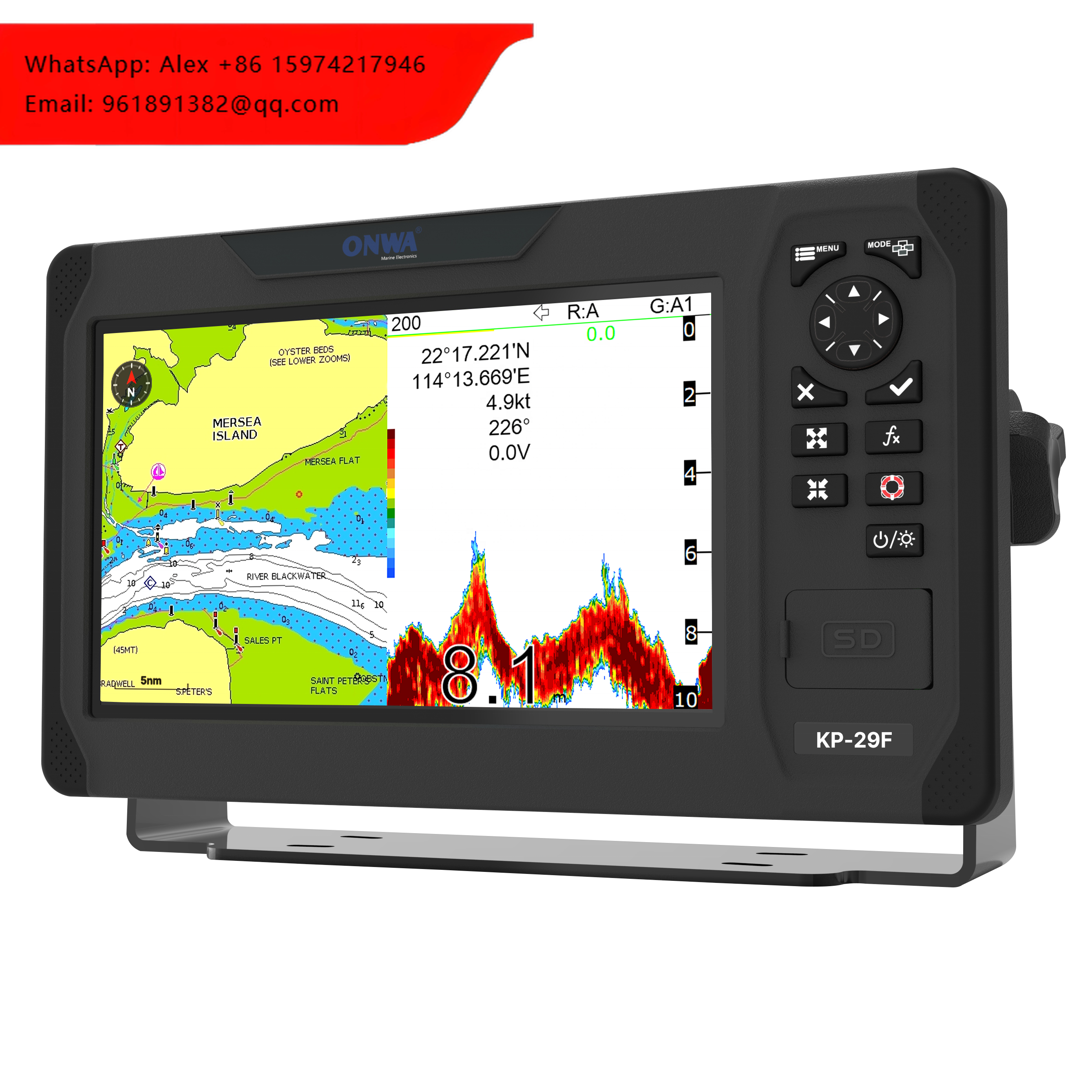 KP-29F (NEW) ONWA 9 Inch GPS C - Fish Finder Gps reseña y precio